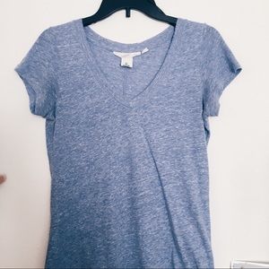 Heathered periwinkle v-neck top